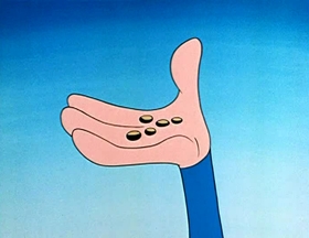 Screenshots from the 1961 Jay Ward Productions cartoon Giant and the Beanstalk - A Sequel