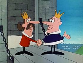 Screenshots from the 1961 Jay Ward Productions cartoon The Enchanted Fly