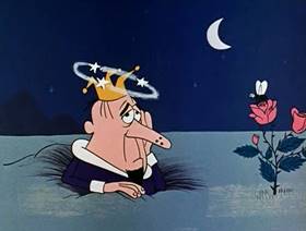 Screenshots from the 1961 Jay Ward Productions cartoon The Enchanted Fly