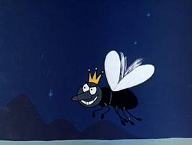 Screenshots from the 1961 Jay Ward Productions cartoon The Enchanted Fly