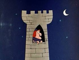 Screenshots from the 1961 Jay Ward Productions cartoon The Enchanted Fly