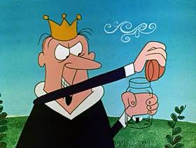 Screenshots from the 1961 Jay Ward Productions cartoon The Enchanted Fly