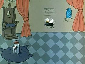Screenshots from the 1961 Jay Ward Productions cartoon The Enchanted Fly
