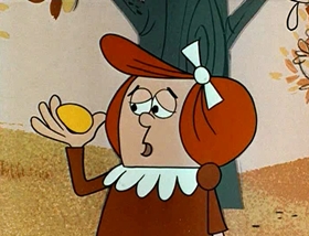 Screenshots from the 1961 Jay Ward Productions cartoon Felicia and the Pot of Pinks