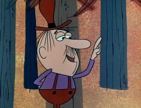 Screenshots from the 1961 Jay Ward Productions cartoon Felicia and the Pot of Pinks