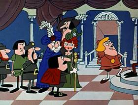 Screenshots from the 1961 Jay Ward Productions cartoon The Witch