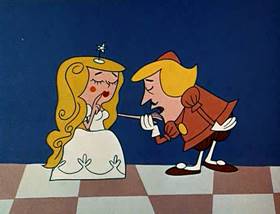 Screenshots from the 1961 Jay Ward Productions cartoon The Witch