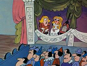 Screenshots from the 1961 Jay Ward Productions cartoon The Witch