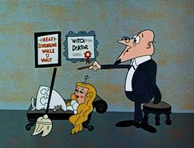 Screenshots from the 1961 Jay Ward Productions cartoon The Witch