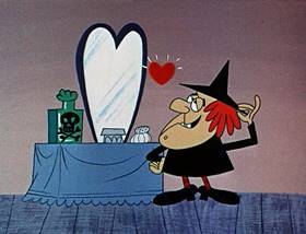 Screenshots from the 1961 Jay Ward Productions cartoon The Witch