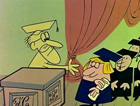 Screenshots from the 1961 Jay Ward Productions cartoon Son of King Midas