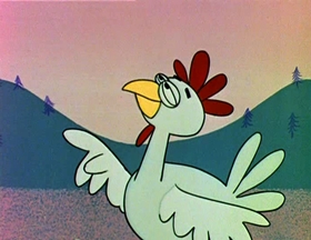 Screenshots from the 1961 Jay Ward Productions cartoon The Magic Chicken