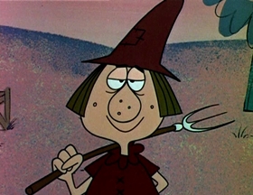 Screenshots from the 1961 Jay Ward Productions cartoon The Magic Chicken