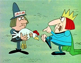 Screenshots from the 1961 Jay Ward Productions cartoon The Magic Chicken