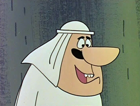 Screenshots from the 1961 Jay Ward Productions cartoon Alladin and His Magic Lamp