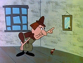 Screenshots from the 1961 Jay Ward Productions cartoon The Enchanted Gnat