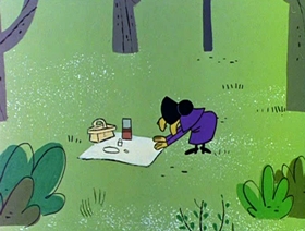 Screenshots from the 1961 Jay Ward Productions cartoon The Enchanted Gnat