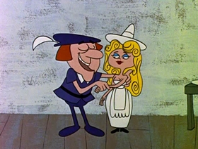 Screenshots from the 1961 Jay Ward Productions cartoon The Enchanted Gnat