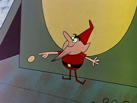 Screenshots from the 1961 Jay Ward Productions cartoon The Enchanted Gnat
