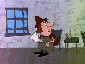 Screenshots from the 1961 Jay Ward Productions cartoon The Enchanted Gnat