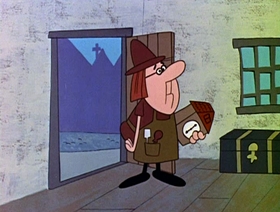Screenshots from the 1961 Jay Ward Productions cartoon The Enchanted Gnat