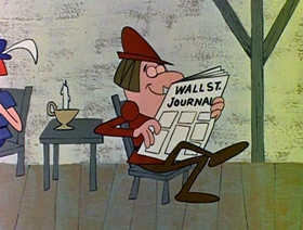 Screenshots from the 1961 Jay Ward Productions cartoon The Enchanted Gnat