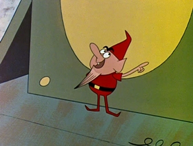 Screenshots from the 1961 Jay Ward Productions cartoon The Enchanted Gnat