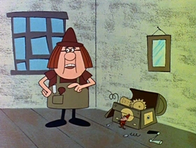 Screenshots from the 1961 Jay Ward Productions cartoon The Enchanted Gnat