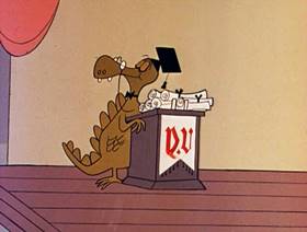 Screenshots from the 1961 Jay Ward Productions cartoon The Thirteen Helmets