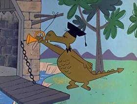 Screenshots from the 1961 Jay Ward Productions cartoon The Thirteen Helmets