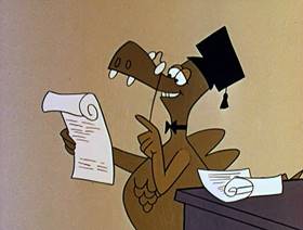 Screenshots from the 1961 Jay Ward Productions cartoon The Thirteen Helmets