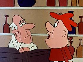 Screenshots from the 1961 Jay Ward Productions cartoon The Prince and the Popper