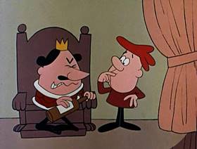 Screenshots from the 1961 Jay Ward Productions cartoon The Prince and the Popper