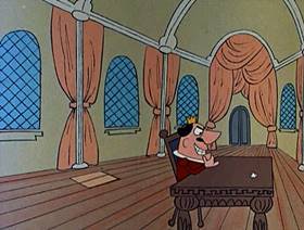 Screenshots from the 1961 Jay Ward Productions cartoon The Prince and the Popper