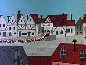 Screenshots from the 1961 Jay Ward Productions cartoon The Prince and the Popper