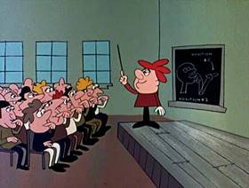 Screenshots from the 1961 Jay Ward Productions cartoon The Prince and the Popper