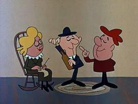Screenshots from the 1961 Jay Ward Productions cartoon The Prince and the Popper
