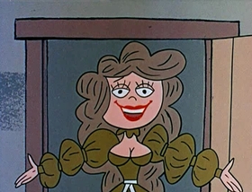 Screenshots from the 1961 Jay Ward Productions cartoon Booty and the Beast