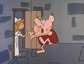 Screenshots from the 1961 Jay Ward Productions cartoon Booty and the Beast