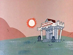 Screenshots from the 1961 Jay Ward Productions cartoon The Ugly Almond Duckling