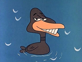 Screenshots from the 1961 Jay Ward Productions cartoon The Ugly Almond Duckling