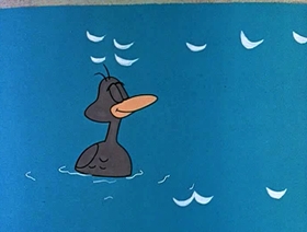 Screenshots from the 1961 Jay Ward Productions cartoon The Ugly Almond Duckling