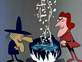Screenshots from the 1961 Jay Ward Productions cartoon John Ogre