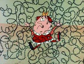 Screenshots from the 1961 Jay Ward Productions cartoon The Absent Minded King