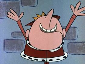 Screenshots from the 1961 Jay Ward Productions cartoon The Absent Minded King