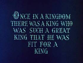 Screenshots from the 1961 Jay Ward Productions cartoon The Absent Minded King