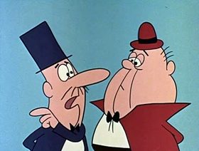 Screenshots from the 1961 Jay Ward Productions cartoon The Mysterious Castle