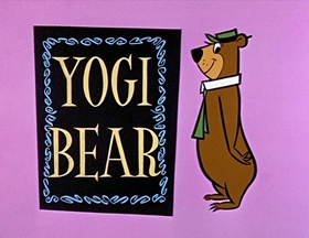 Screenshots from the 1961 Hanna-Barbera cartoon Booby Trapped Bear