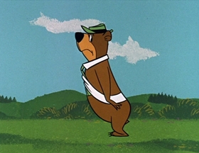 Screenshots from the 1961 Hanna-Barbera cartoon Bears and Bees