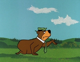 Screenshots from the 1961 Hanna-Barbera cartoon Bears and Bees